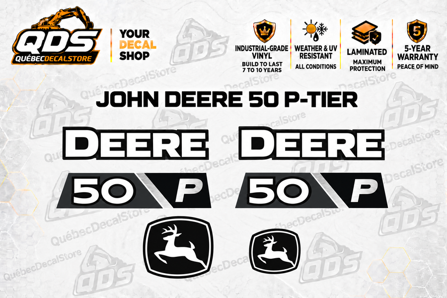 John Deere 50 P-Tier Excavator Decal Kit | QDS