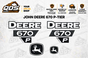 John Deere 670 P-Tier Excavator Decal Kit | QDS