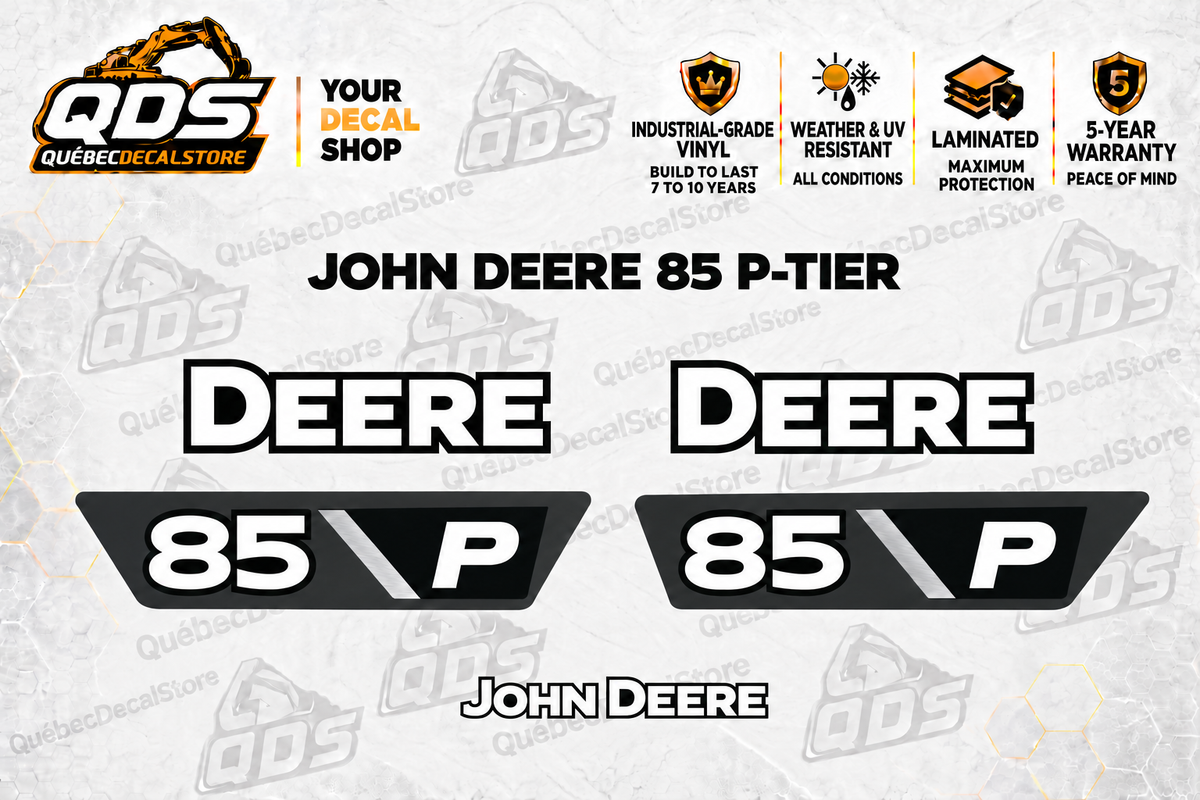 John Deere 85 P-Tier Excavator Decal Kit | QDS