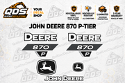 John Deere 870 P-Tier Excavator Decal Kit | QDS