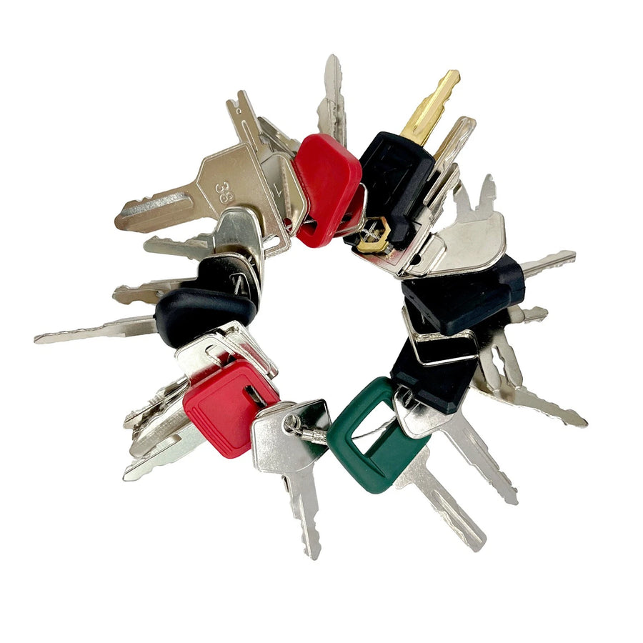 24-Key Heavy Equipment Ignition Key Set – Multi-Brand