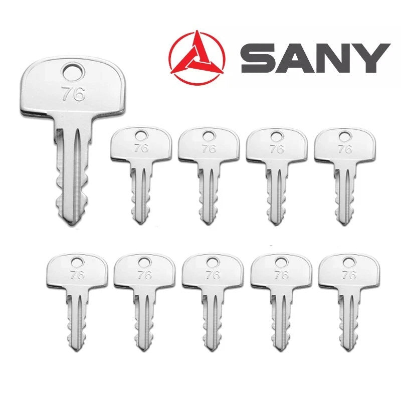 601 Replacement Ignition Keys for Compatible Sany Equipment – 10 Pack
