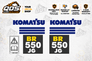 Komatsu BR550JG Mobile Crusher Decal Kit