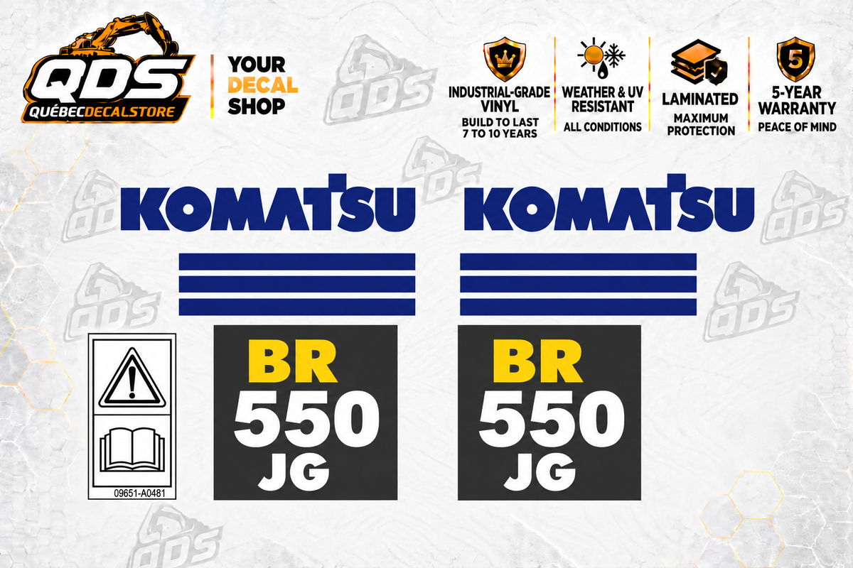 Komatsu BR550JG Mobile Crusher Decal Kit