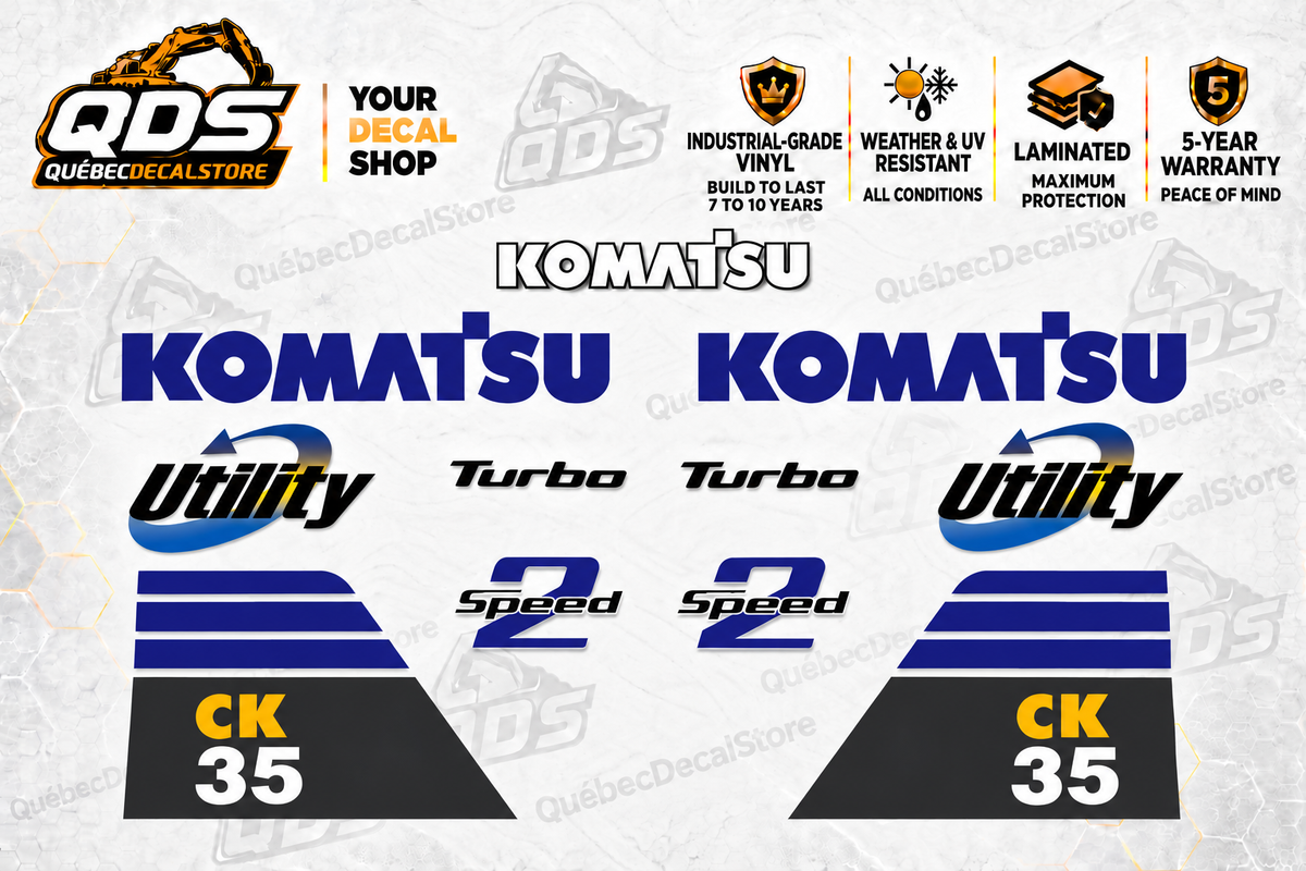 Komatsu CK35 Compact Track Loader Decal Kit