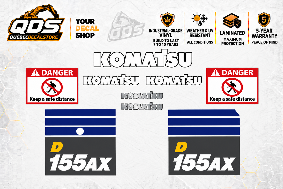 Komatsu D155AX-8 Dozer Decal Kit