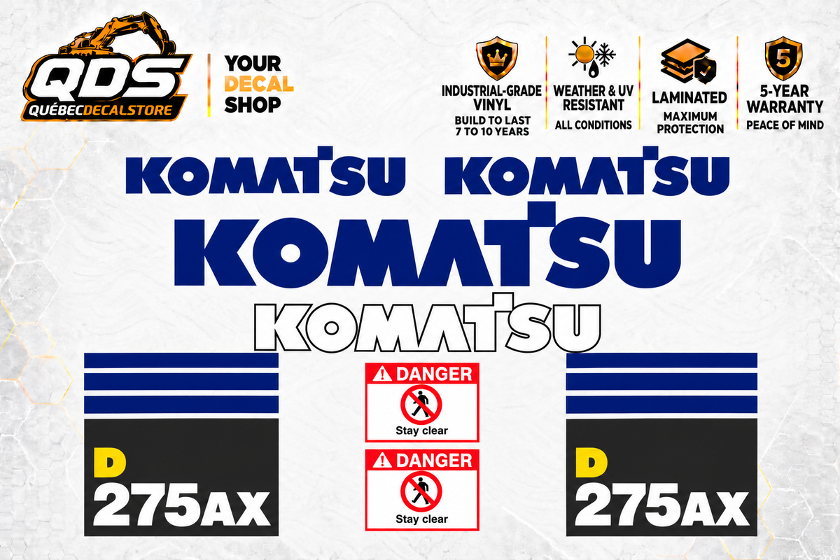 Komatsu D275AX-5 Dozer Decal Kit