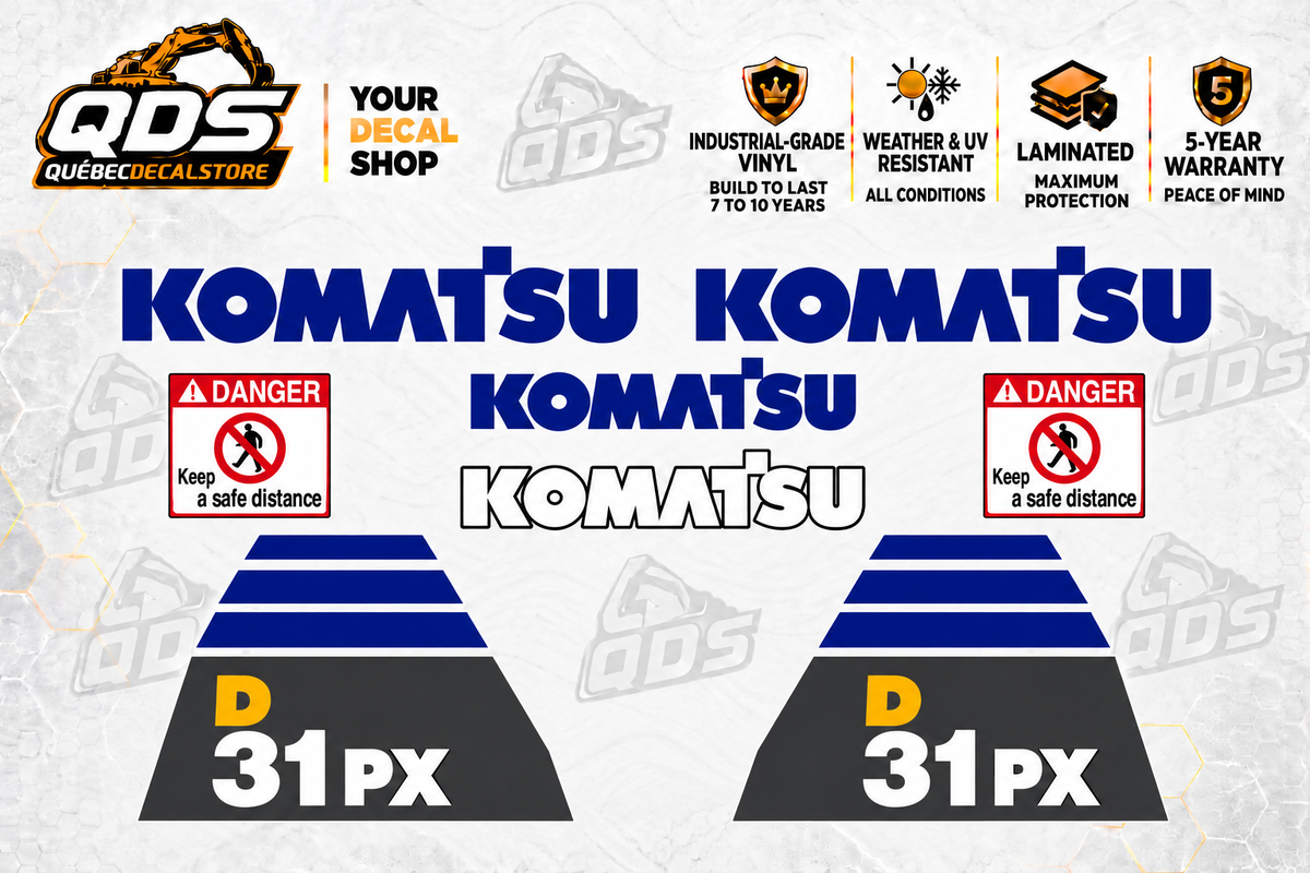Komatsu D31PX-22 Dozer Decal Kit