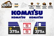 Komatsu D375 A Dozer Decal Kit