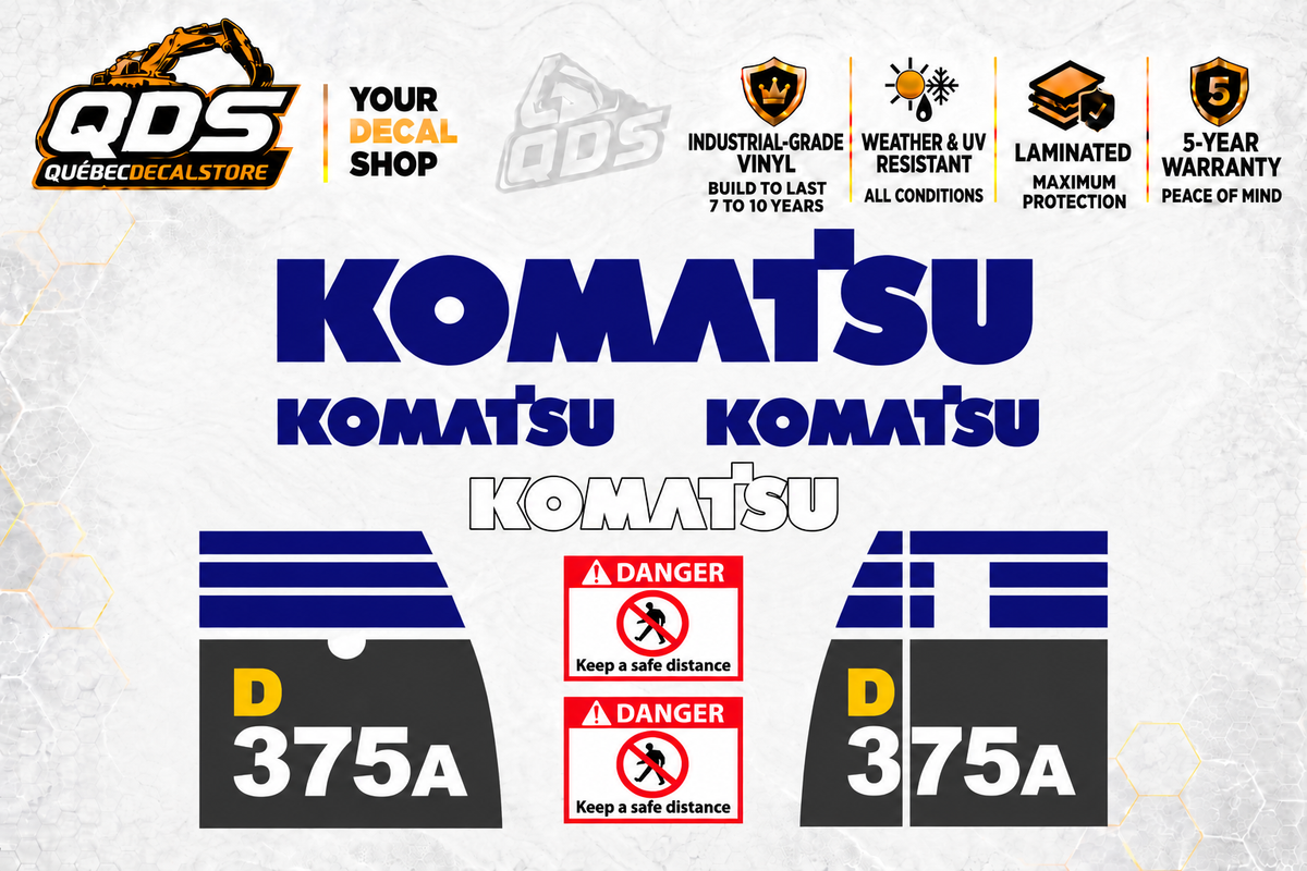 Komatsu D375 A Dozer Decal Kit