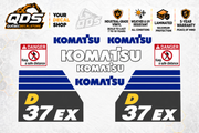 Kit de décalques Komatsu D37EX-23 pour bouteur