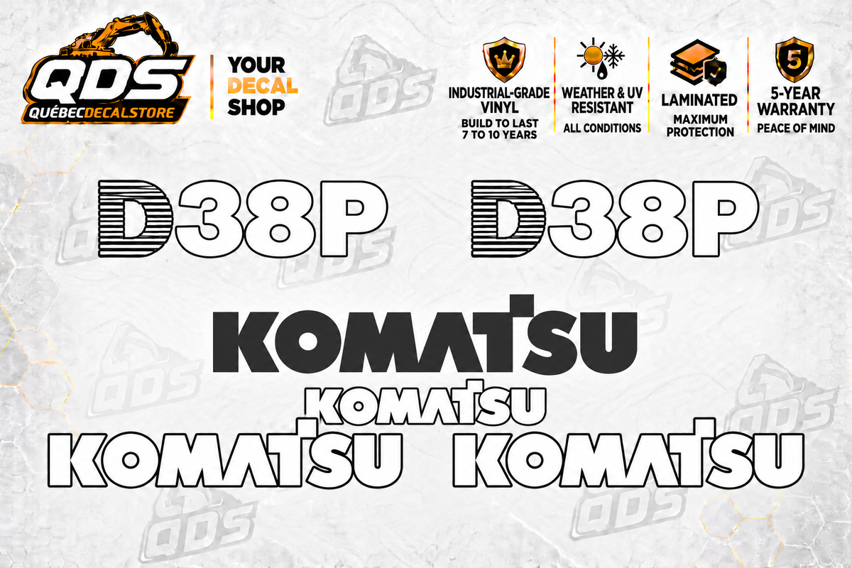Komatsu D38P-1 Dozer Decal Kit