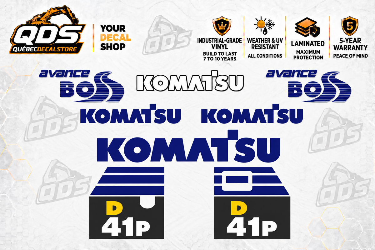 Kit de décalques Komatsu D41P-6 pour bouteur