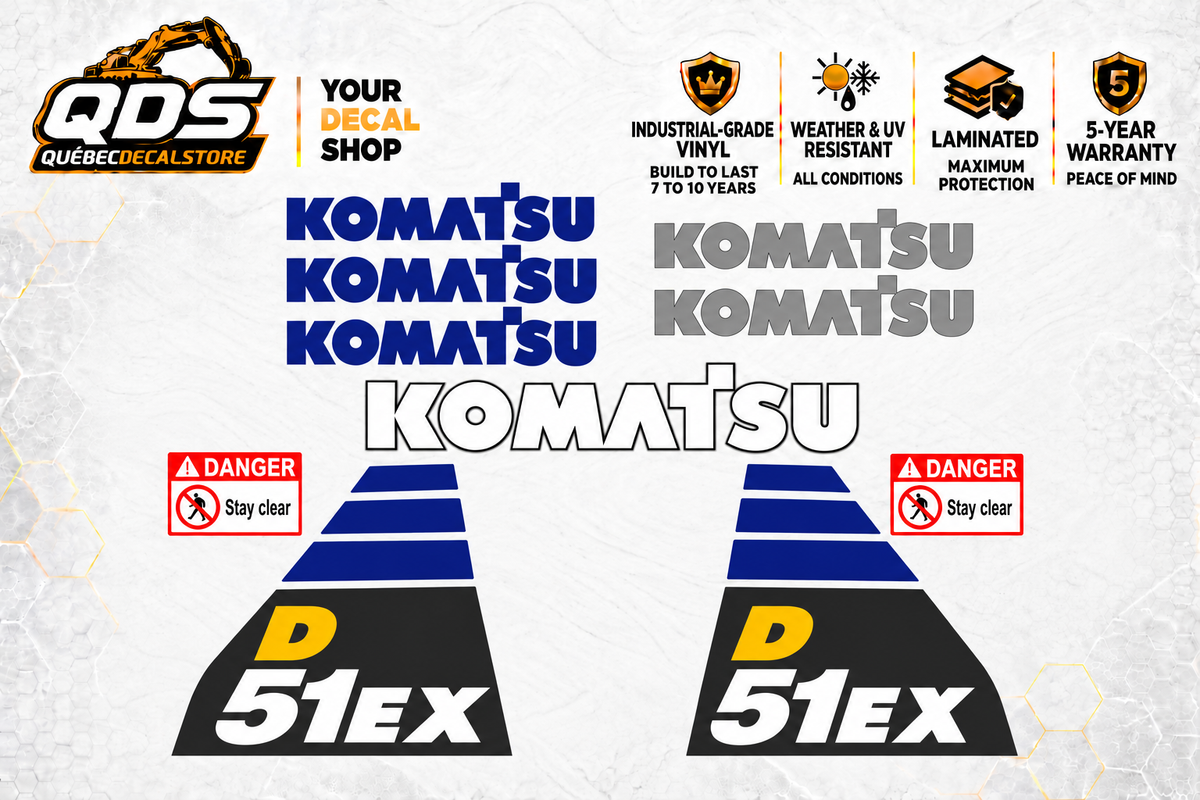 Komatsu D51EX-24 Dozer Decal Kit