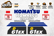 Komatsu D61EX-24 Dozer Decal Kit