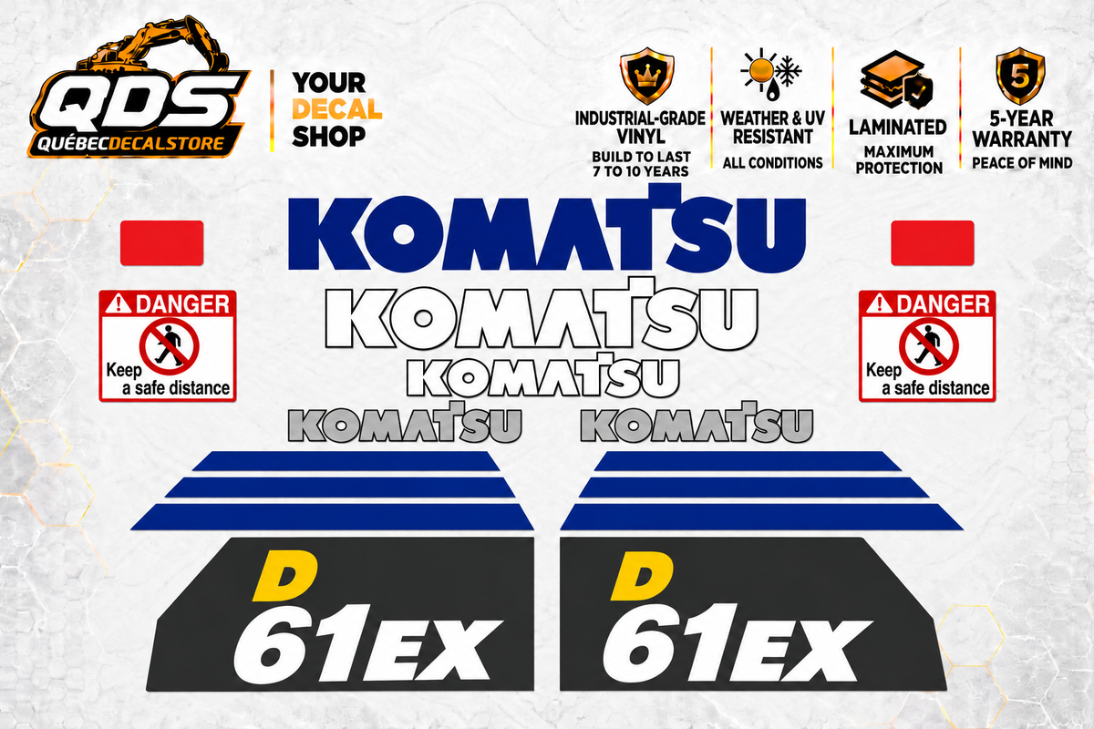 Komatsu D61EX-24 Dozer Decal Kit
