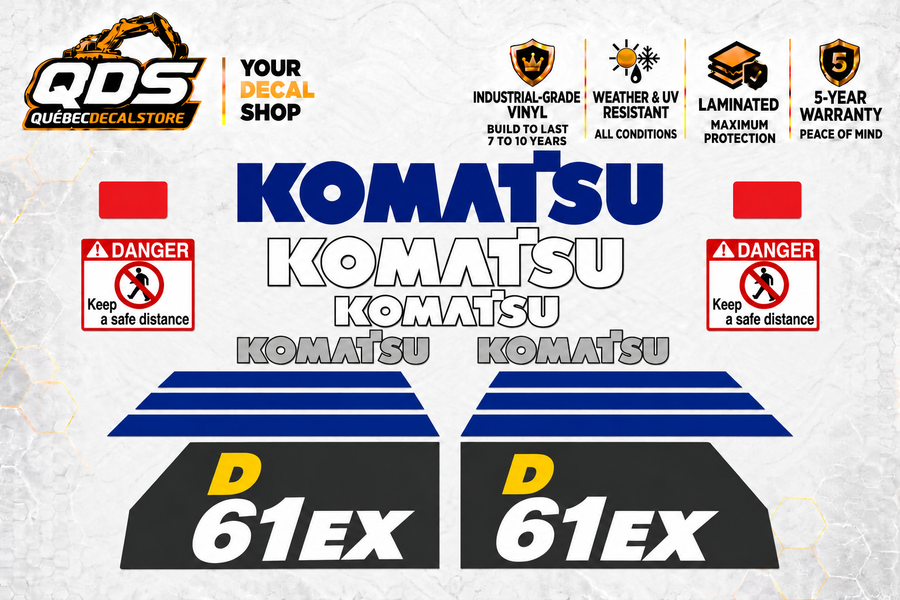Komatsu D61EX-24 Dozer Decal Kit