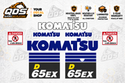 Komatsu D65EX-17 Dozer Decal Kit