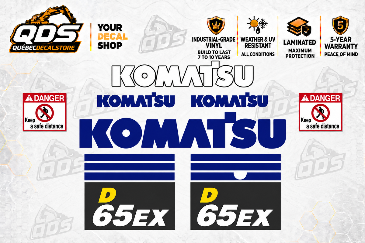 Komatsu D65EX-17 Dozer Decal Kit