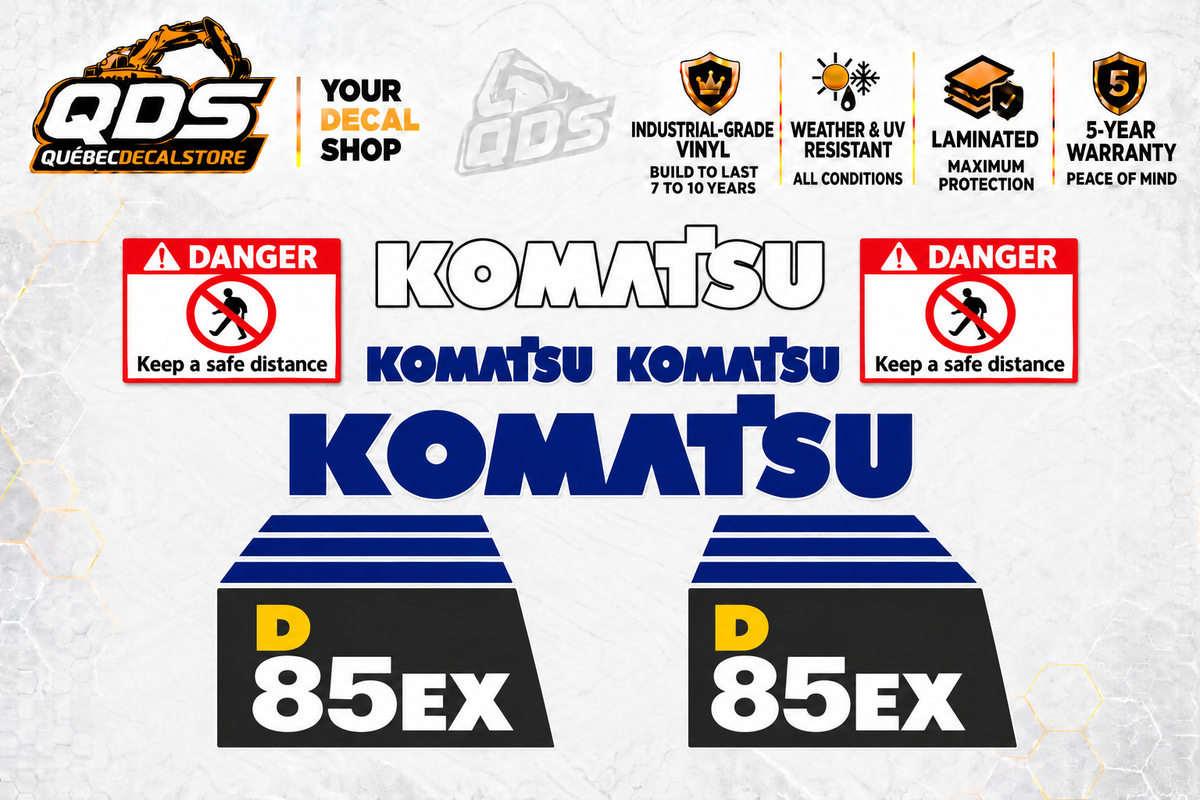 Kit de décalques Komatsu D85EX-15 pour bouteur