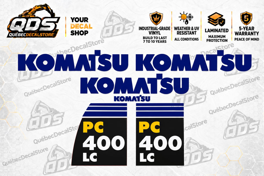 Aftermarket Decal Kit for Komatsu PC400LC-8 Excavator