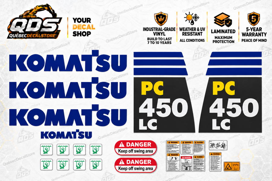 Aftermarket Decal Kit for Komatsu PC450LC-8 Excavator