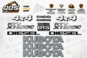 Kubota RTV-X1100C Utility Vehicle Aftermarket Replacement Decal Kit