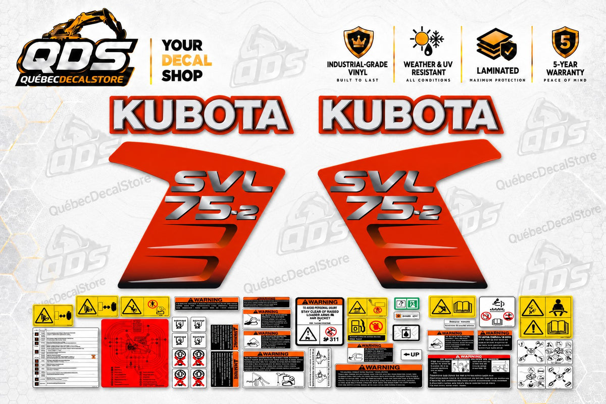 Комплект наклеек для вторичного рынка Kubota SVL75-2