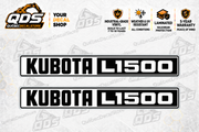 Kubota L1500 Hood Decal Kit – 2 Decorative Pieces