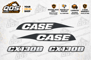 Case CX130B Excavator Decal Kit — Laminated Vinyl