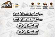 Case CX235C SR Excavator Decal Kit — Laminated Vinyl