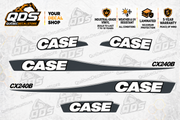 Case CX240B Excavator Decal Kit — Laminated Vinyl
