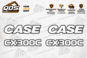 Case CX300C Excavator Decal Kit — Laminated Vinyl