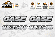 Case CX350B Excavator Decal Kit — Laminated Vinyl