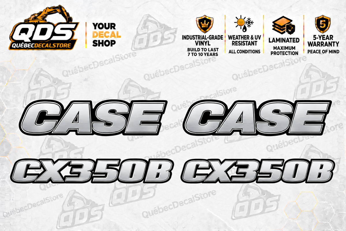 Case CX350B Excavator Decal Kit — Laminated Vinyl