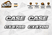 Case CX470B Excavator Decal Kit — Laminated Vinyl