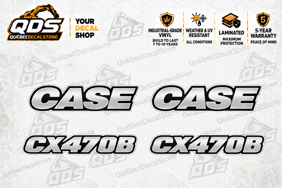 Case CX470B Excavator Decal Kit — Laminated Vinyl
