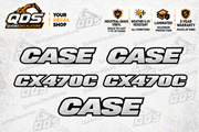 Case CX470C Excavator Decal Kit — Laminated Vinyl
