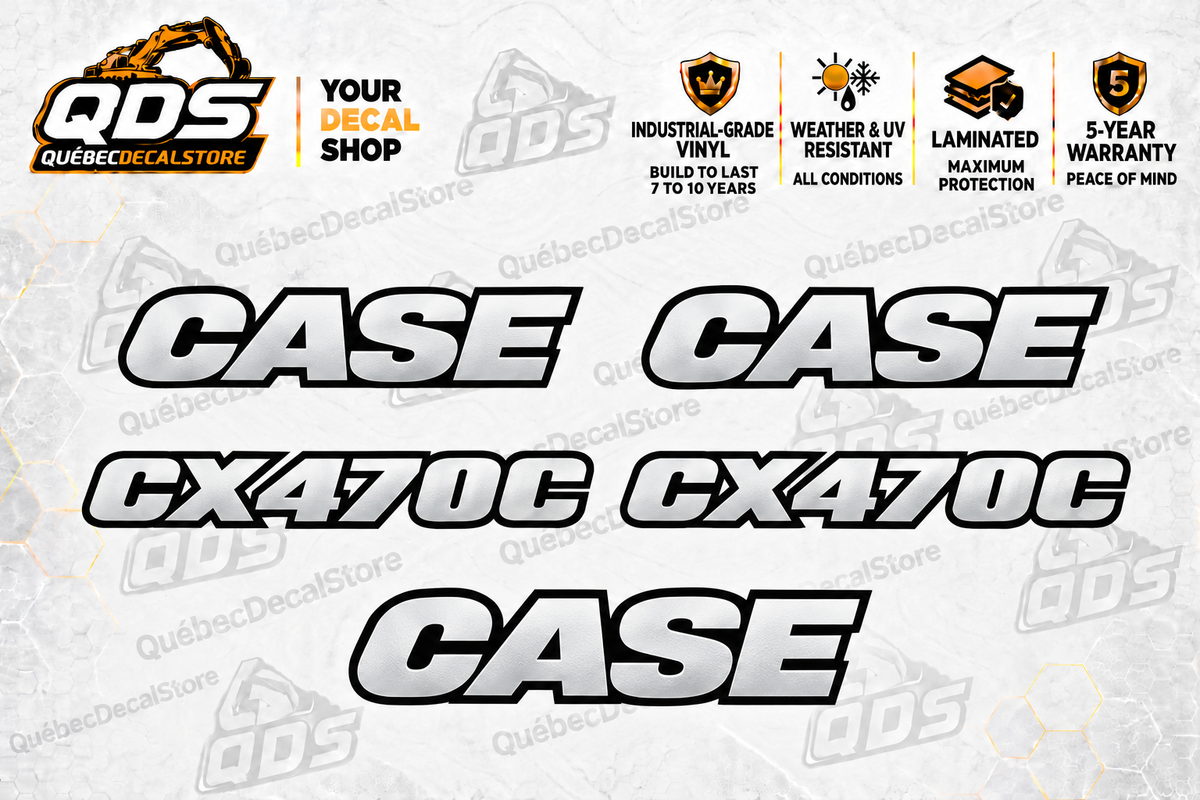 Case CX470C Excavator Decal Kit — Laminated Vinyl