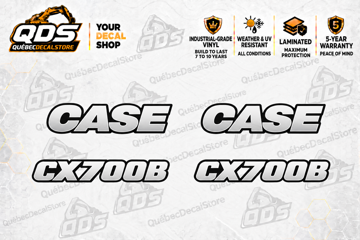 Case CX700B Excavator Decal Kit — Laminated Vinyl