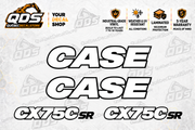 Case CX75C SR Excavator Decal Kit — Laminated Vinyl