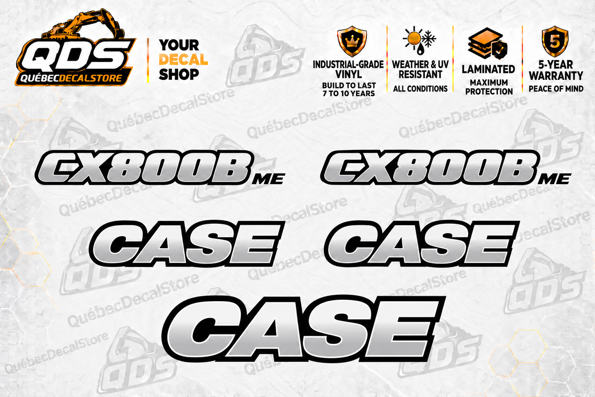 Case CX800B ME Excavator Decal Kit — Laminated Vinyl