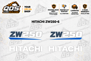 Hitachi ZW250-6 Wheel Loader Decal Kit — Laminated Vinyl