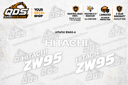 Hitachi ZW95-6 Wheel Loader Decal Kit — Laminated Vinyl