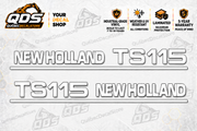 New Holland TS115 Hood Decal Pair – Early White Lettering
