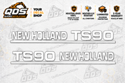 New Holland TS90 Hood Decal Pair – Early White Lettering