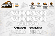 Volvo EC160C L Excavator Decal Kit – 7 Graphics