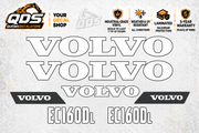 Volvo EC160D L Excavator Decal Kit – 7 Graphics
