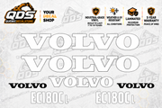 Volvo EC180C L Excavator Decal Kit – 7 Graphics