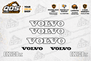 Kit de décalques Volvo EC210B LC pour excavatrice – 7 éléments